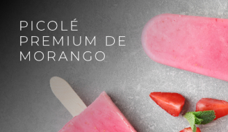 picolé premium de morango